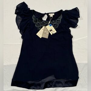 Women’s Beaded Dress Shirt Top-NWT